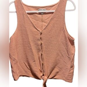 Texture & Thread Women’s Tie Front Blouse